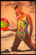 513093 Girl On Beach With Ball A4 Photo Print