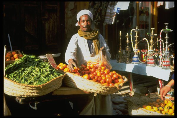 515017 Market Stall, Aswan, Egypt A4 Photo Print