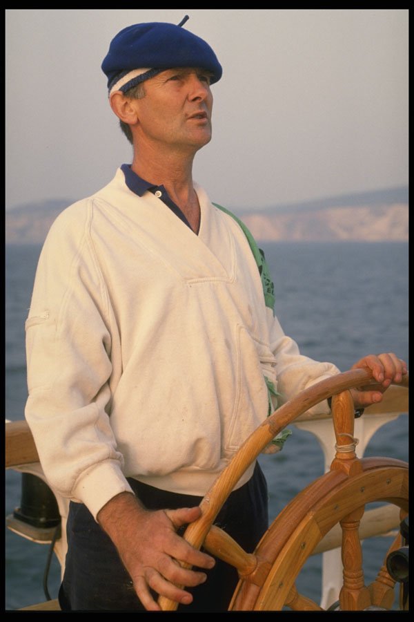 515023 Helmsman Aboard A Tall Ship A4 Photo Print