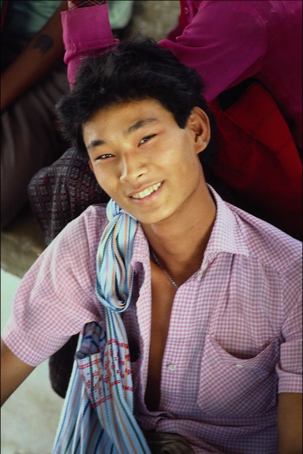 515057 Happy Young Monk, Burma A4 Photo Print