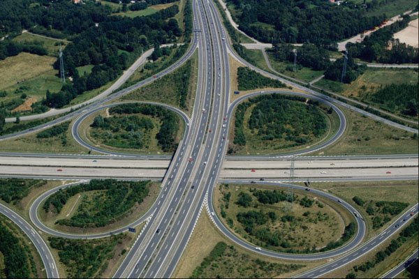 517018 Motorway Intersection, Hanover A4 Photo Print