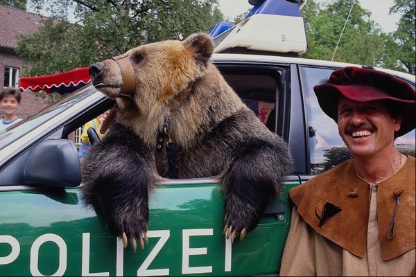 517070 Brown Bear As Policeman A4 Photo Print