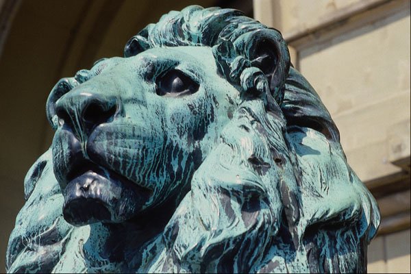 517078 Lion Sculpture At Guelphs' Castle, Technical University A4 Photo Print