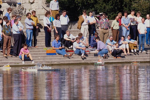 517089 Model Sailing Boats At Masch Park A4 Photo Print