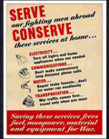 518 03 serve conserve war poster Advert A4 Photo Print