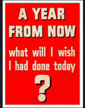 518 04 a year from now war poster Advert A4 Photo Print