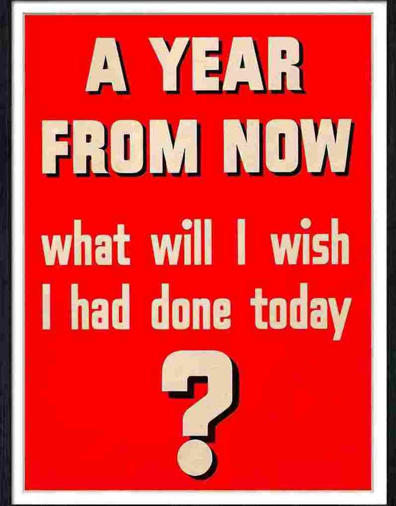518 04 a year from now war poster Advert A4 Photo Print