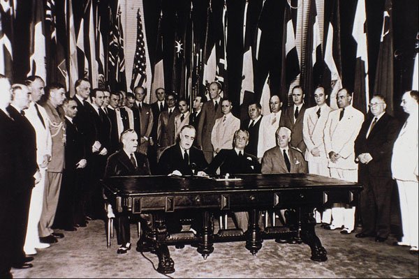 518013 Signing Of The Declaration By United Nations, 1942 A4 Photo Print