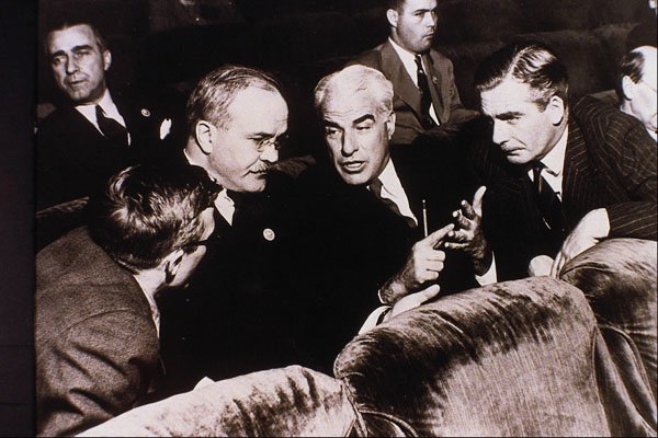 518019 Representatives Of The Big 3 During Plenary, 1945 A4 Photo Print
