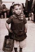 518029 A Refugee Boy Awaits His Daily Food Ration, Damascus, 1940 A4 Photo Print