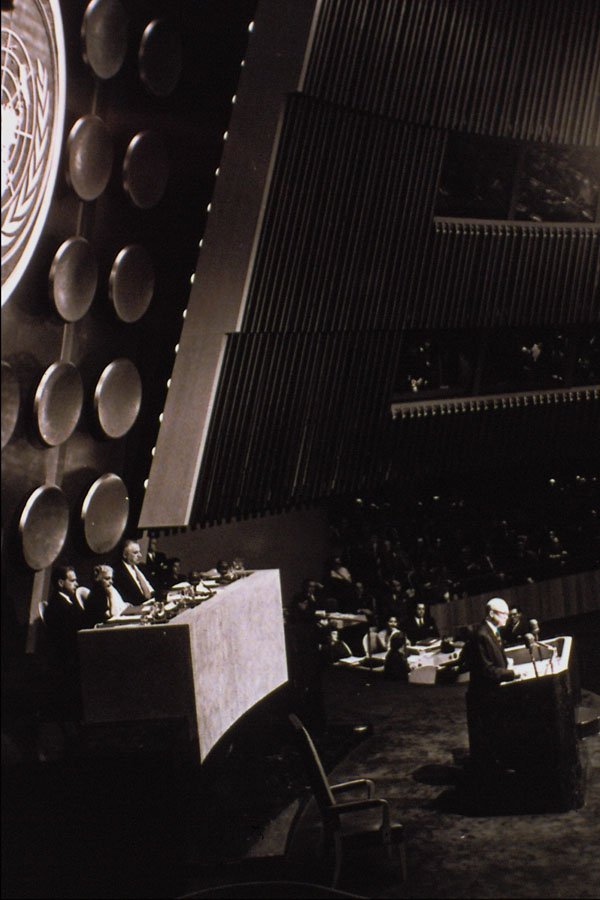 518037 President Eisenhower Delivers His atoms For Peace Speech A4 Photo Print