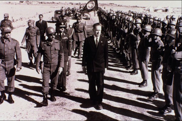518040 Secretary General Hammarskjold Inspects UNEF's Battalion A4 Photo Print