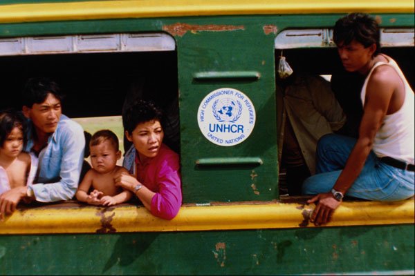 518080 Cambodians Aboard UNHCR Train Return Home From Refugee Camps A4 Photo Print