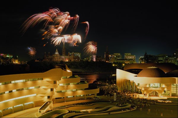 519060 Canadian Museum Of Civilization, Canada Day Fireworks A4 Photo Print