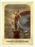 51E william hanlon zampillaerostation flying trapeze 2 Vintage Advert A4 Photo Print