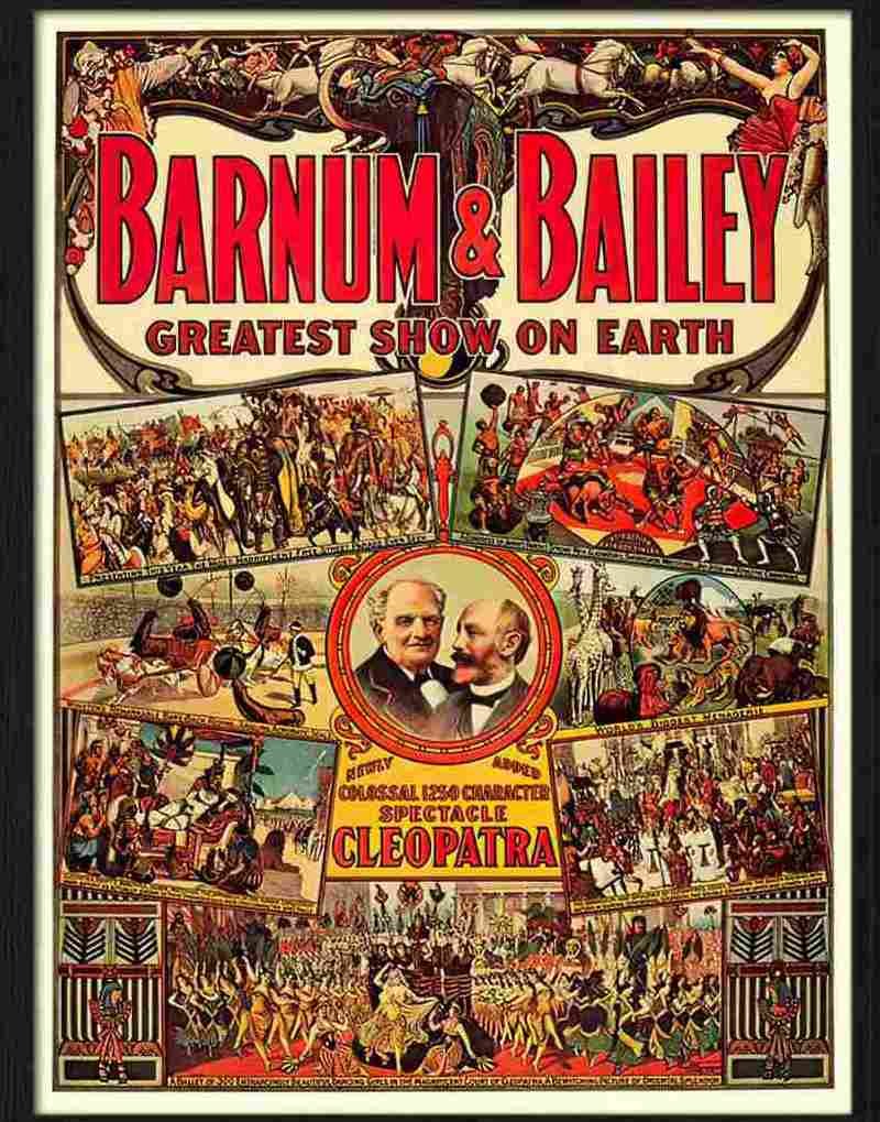 520 barnum bailey circus poster 1912 Advert A4 Photo Print