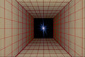 520003 Square Tunnel Grid With Star A4 Photo Print