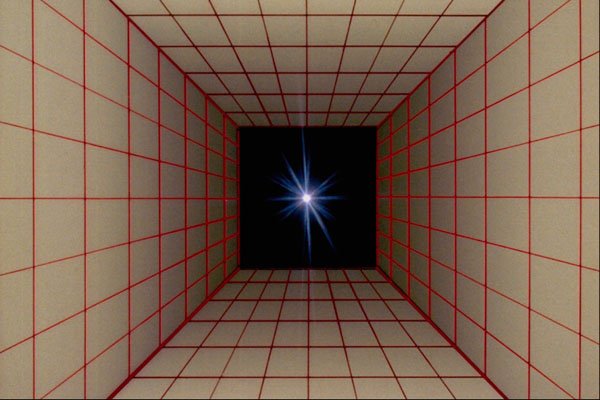 520003 Square Tunnel Grid With Star A4 Photo Print