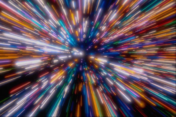 520009 Multicolored Light Shower A4 Photo Print