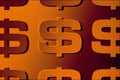 520013 Dollar Signs Over Gold Background A4 Photo Print
