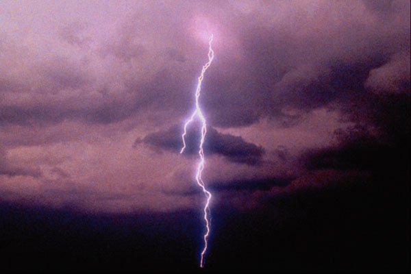 520015 Lightning Bolt During Thunderstorm A4 Photo Print