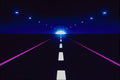 520018 Graphic Perspective Highway With Horizon A4 Photo Print