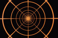 520019 Glowing Target Over Black Background A4 Photo Print