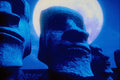 520024 Easter Island Statue With Moon A4 Photo Print