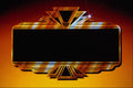 520025 Art Deco Marquee Over Gold Background A4 Photo Print