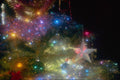 520026 Christmas Tree With Star At Night A4 Photo Print