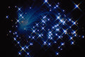 520028 Blue Sparkling Fireworks A4 Photo Print