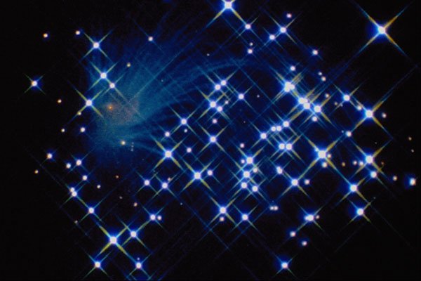 520028 Blue Sparkling Fireworks A4 Photo Print