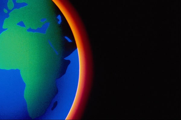 520029 Earth With Glowing Atmosphere A4 Photo Print