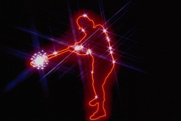 520034 Sparkling Outline Of Baseball Batter A4 Photo Print