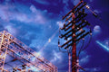 520037 Power Substation And Pole A4 Photo Print