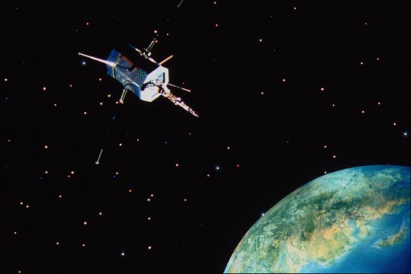 520045 Satellite Above Earth A4 Photo Print