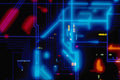 520052 Glowing Graphic Circuit Board A4 Photo Print