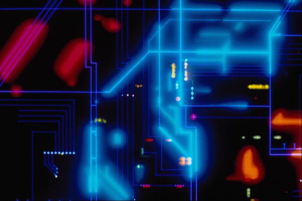 520052 Glowing Graphic Circuit Board A4 Photo Print