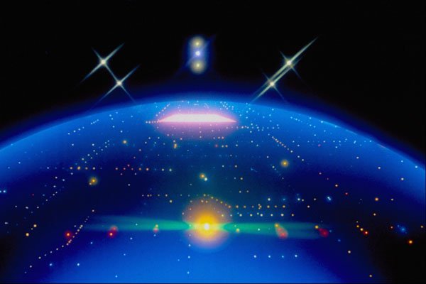 520054 Mother Ship With Star Satellites A4 Photo Print