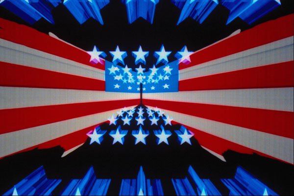 520055 Perspective U.S. Flag Maps A4 Photo Print