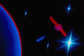 520056 Graphic Satellite With Earth And Stars A4 Photo Print