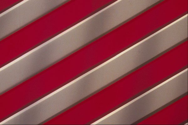 520058 Diagonal Red And Silver Bars A4 Photo Print