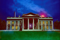 520065 White House With Sun A4 Photo Print