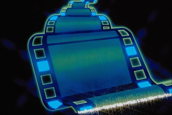 520067 Graphic Filmstrip Over Black Background A4 Photo Print
