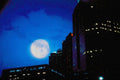 520068 City At Night With Moon A4 Photo Print