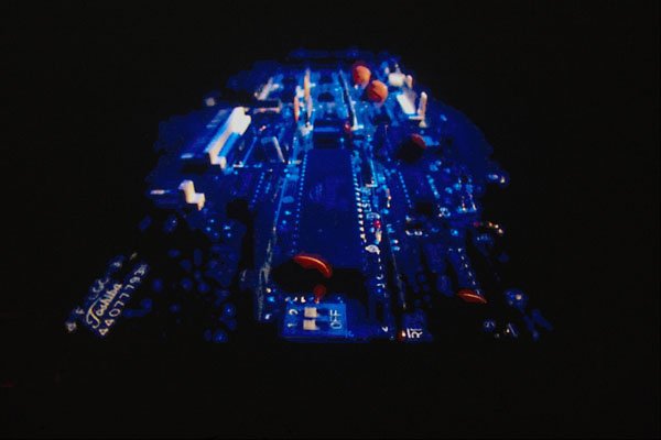 520079 Perspective Blue Circuit Board A4 Photo Print