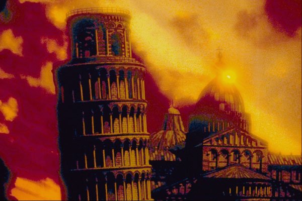 520088 Leaning Tower Of Pisa With Sun A4 Photo Print