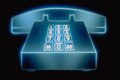 520090 Graphic Telephone Over Black Background A4 Photo Print