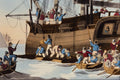 524083 A Whale Brought Alongside A Ship , J.H. Clark A4 Photo Print