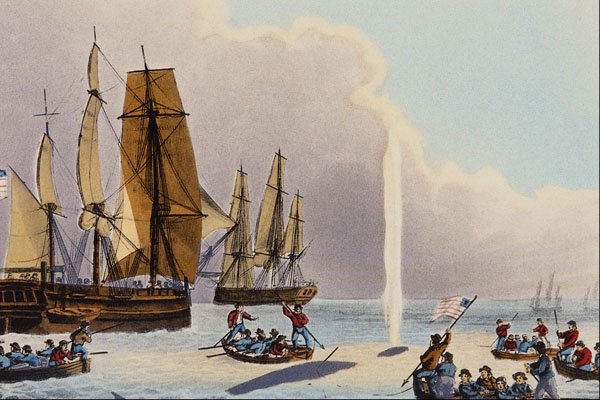524084 Boats Approaching A Whale , J.H. Clark A4 Photo Print